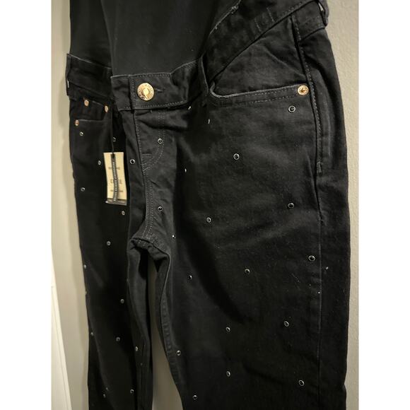 River‎ Island Black mid rise maternity mom jeans size 12 - Picture 5 of 8